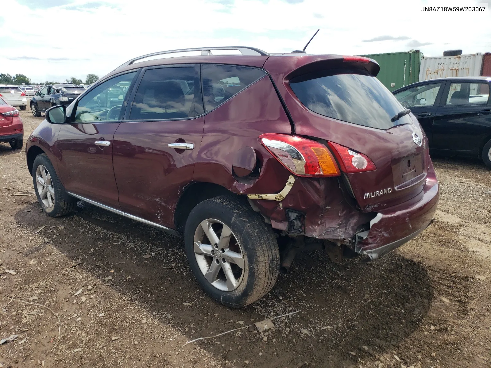 2009 Nissan Murano S VIN: JN8AZ18W59W203067 Lot: 61921954