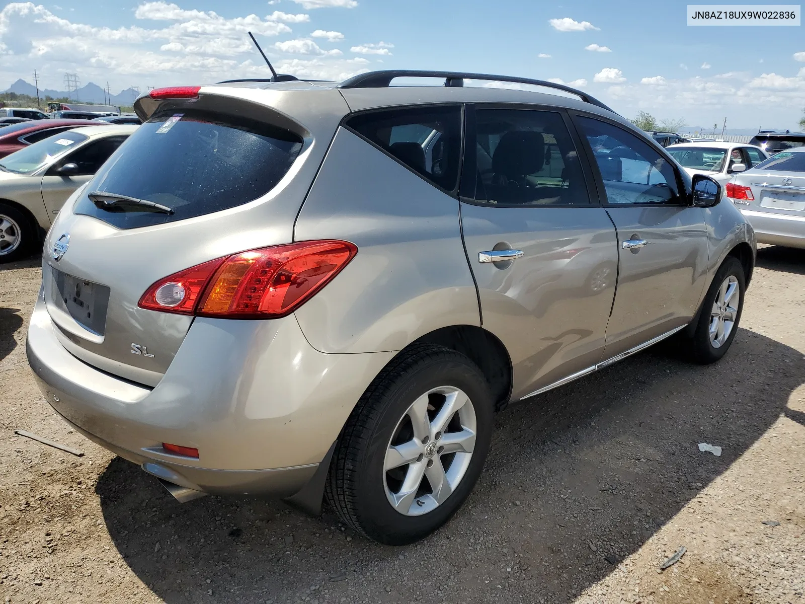 2009 Nissan Murano S VIN: JN8AZ18UX9W022836 Lot: 65059694