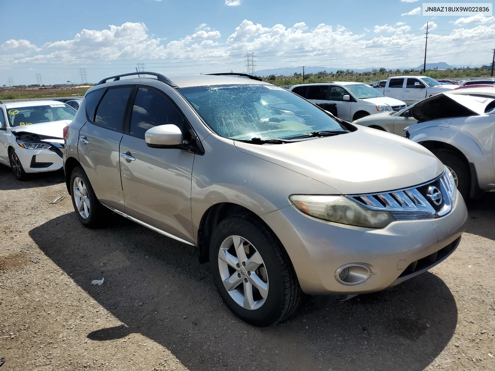 2009 Nissan Murano S VIN: JN8AZ18UX9W022836 Lot: 65059694