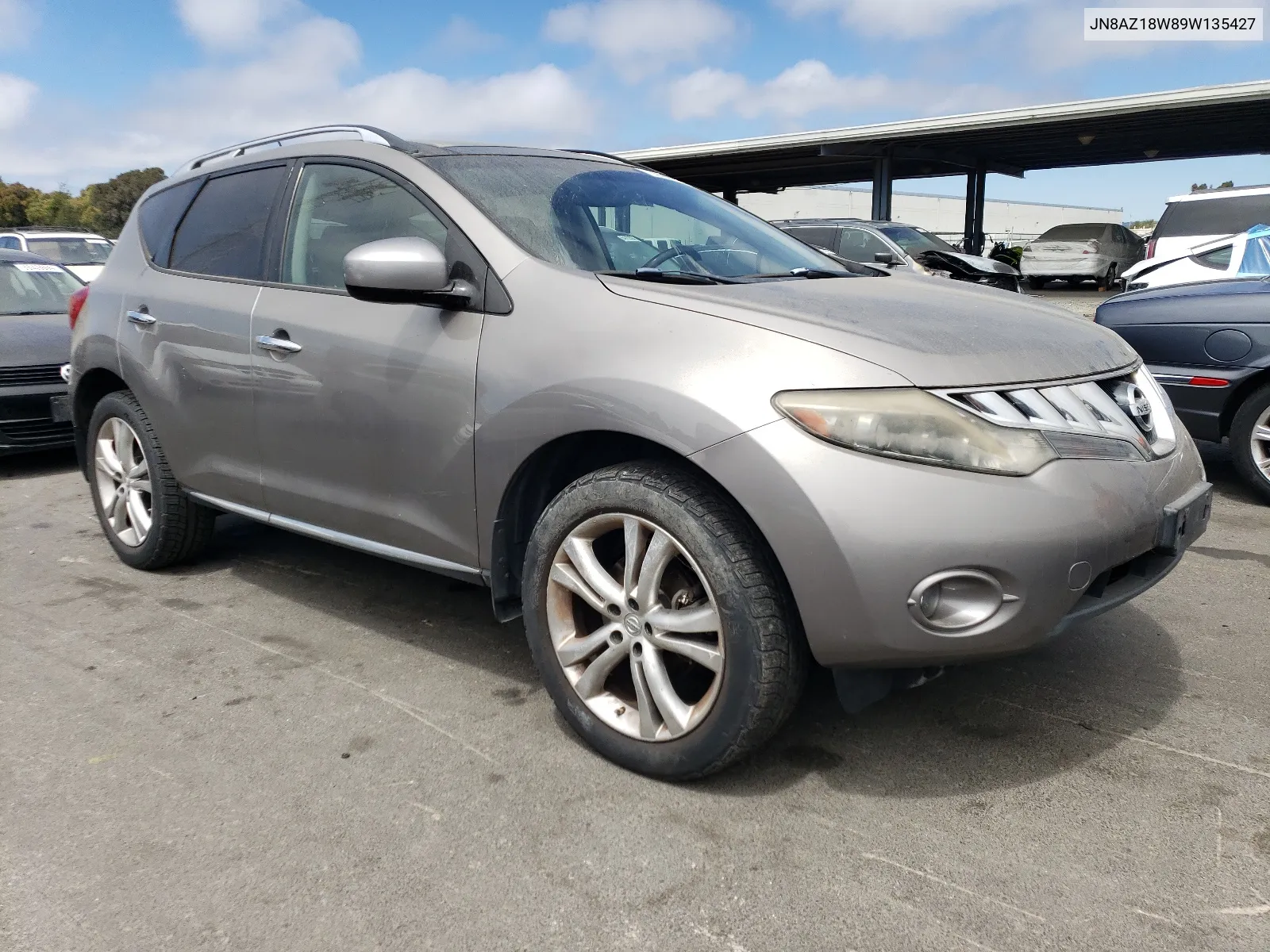 2009 Nissan Murano S VIN: JN8AZ18W89W135427 Lot: 65407184