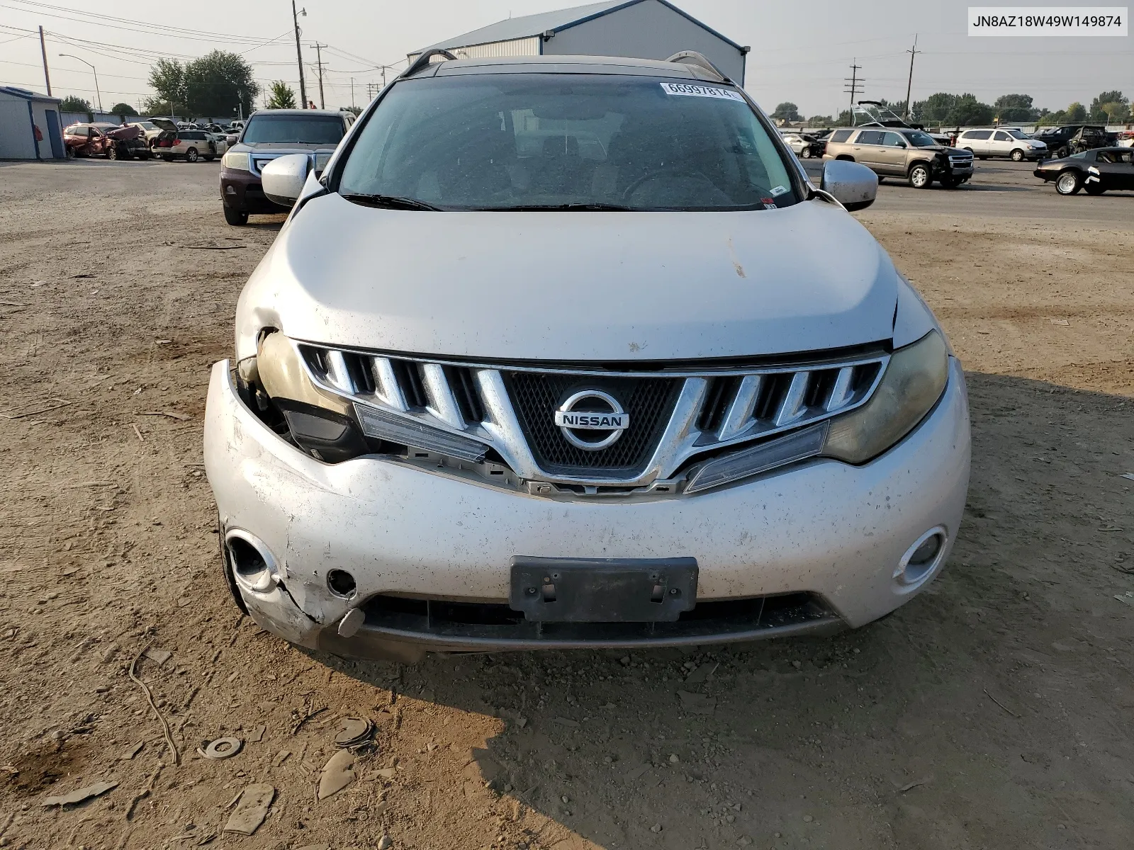 2009 Nissan Murano S VIN: JN8AZ18W49W149874 Lot: 66997814