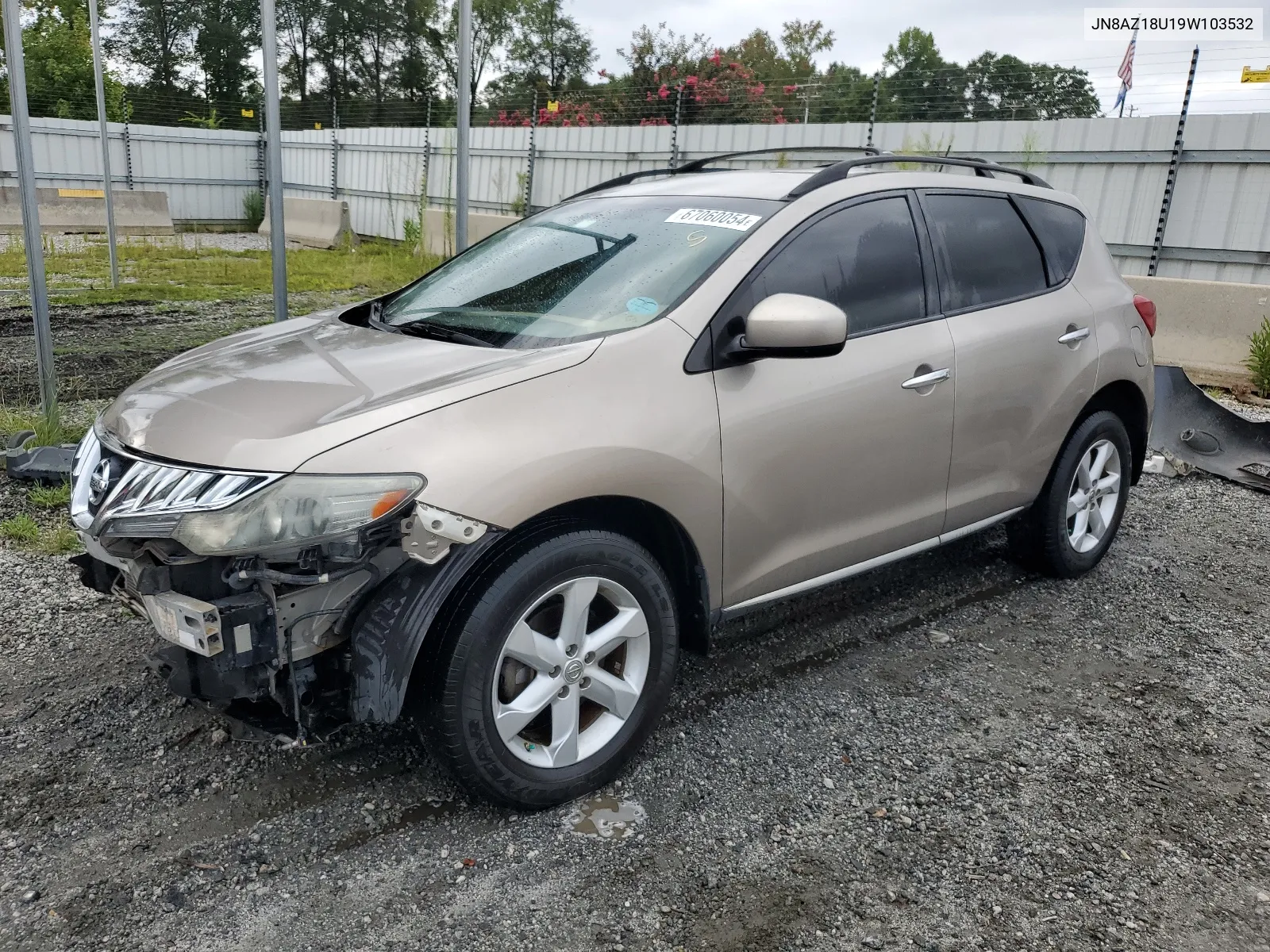 2009 Nissan Murano S VIN: JN8AZ18U19W103532 Lot: 67060054