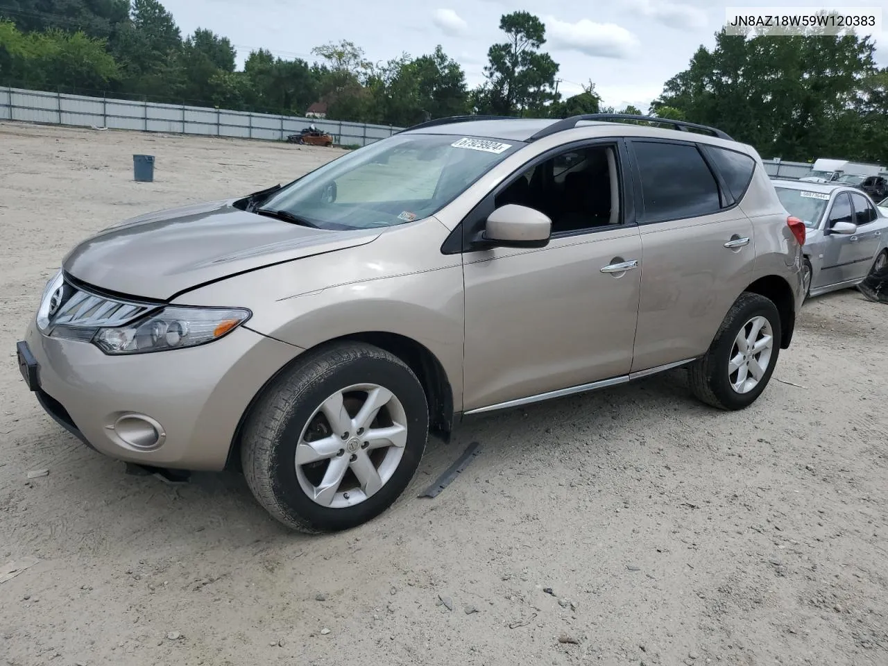 2009 Nissan Murano S VIN: JN8AZ18W59W120383 Lot: 67929924