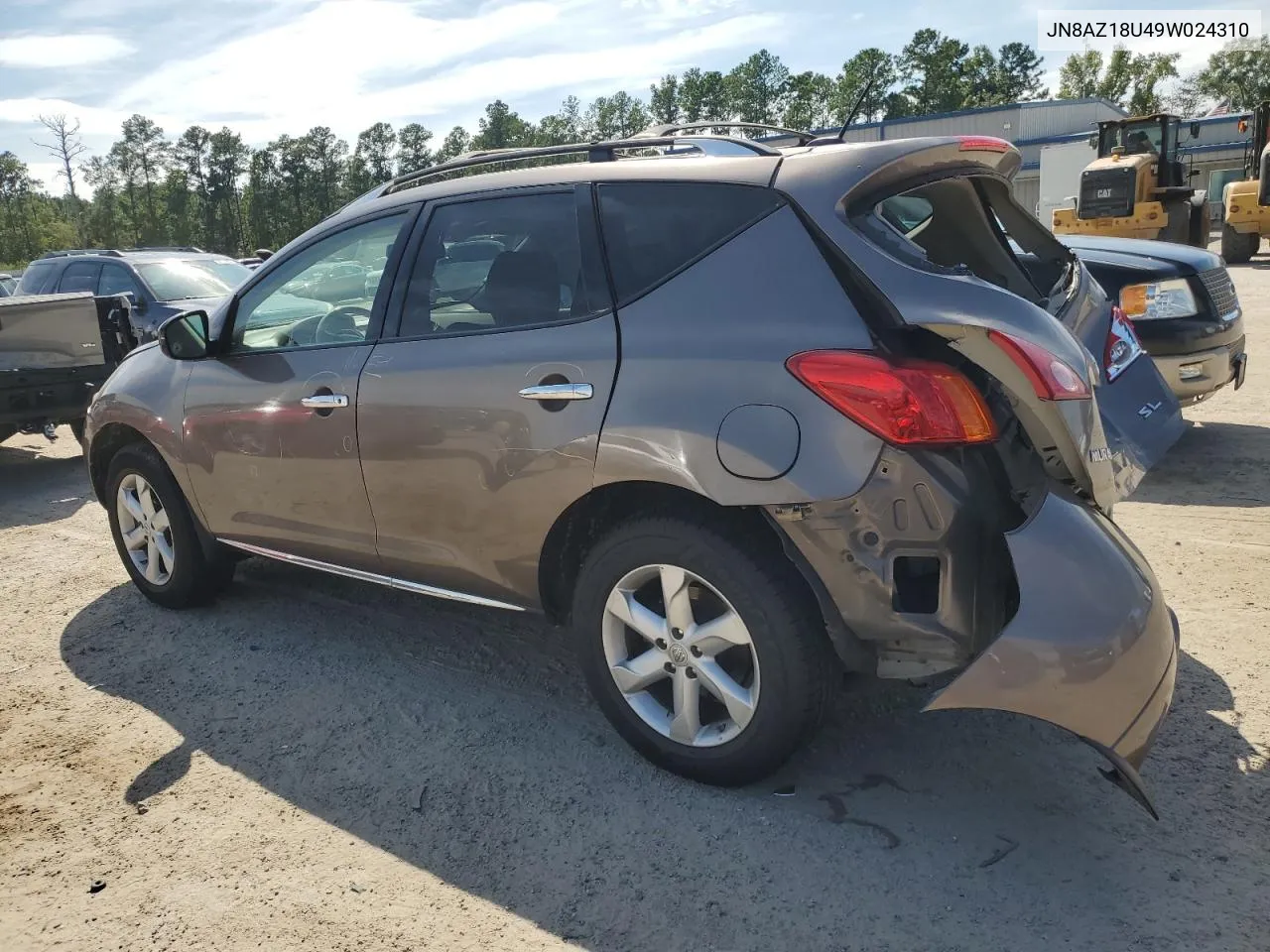 2009 Nissan Murano S VIN: JN8AZ18U49W024310 Lot: 68273234