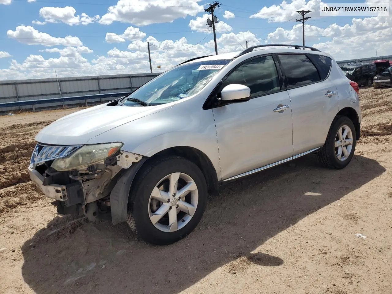 2009 Nissan Murano S VIN: JN8AZ18WX9W157316 Lot: 69310044