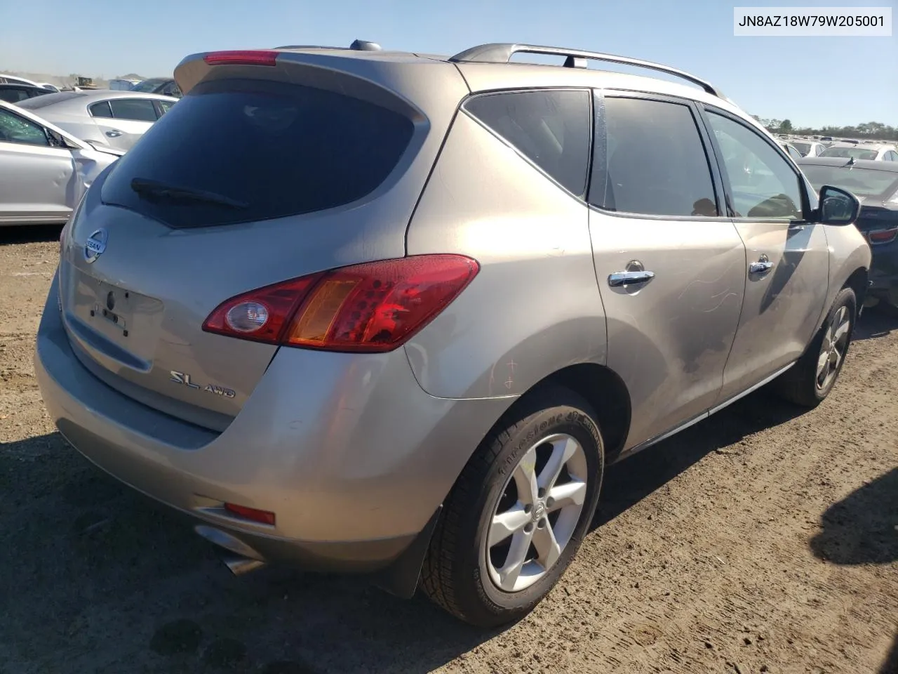 2009 Nissan Murano S VIN: JN8AZ18W79W205001 Lot: 69661594