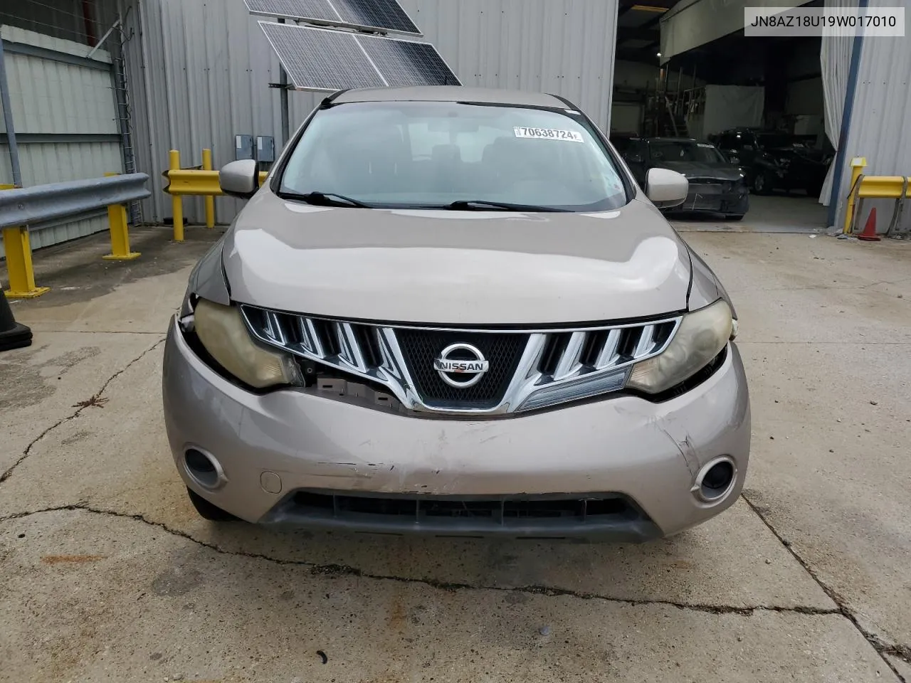 2009 Nissan Murano S VIN: JN8AZ18U19W017010 Lot: 70638724