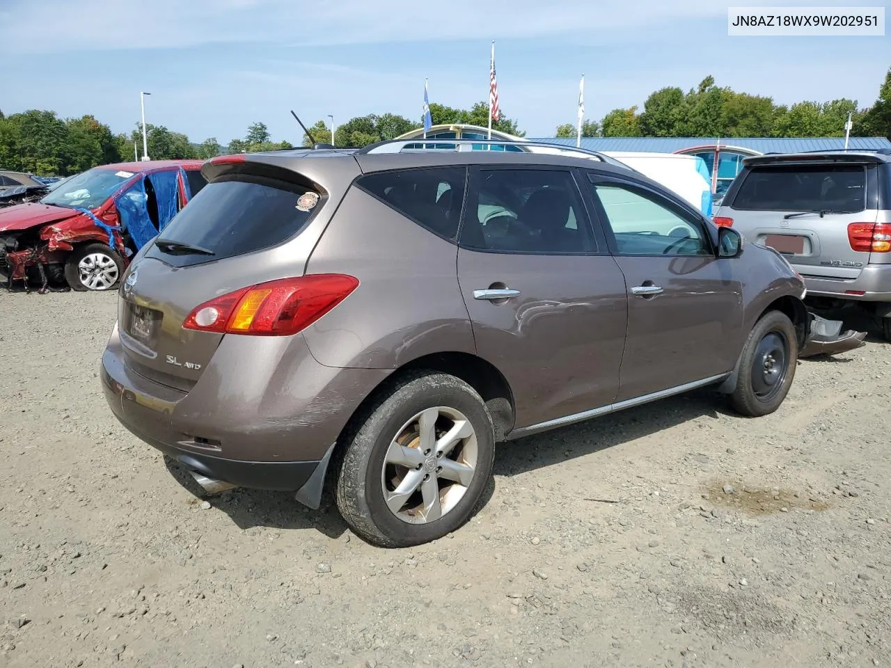 2009 Nissan Murano S VIN: JN8AZ18WX9W202951 Lot: 71603944