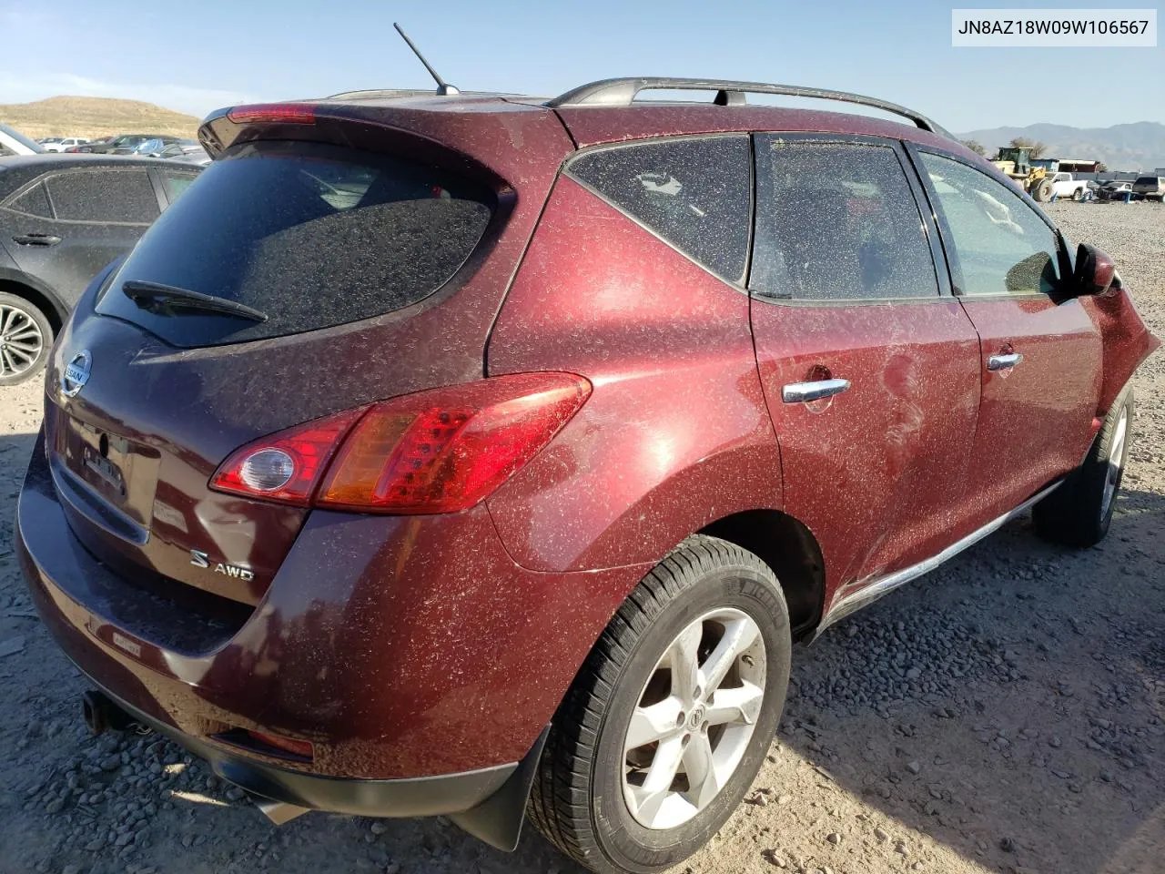 JN8AZ18W09W106567 2009 Nissan Murano S