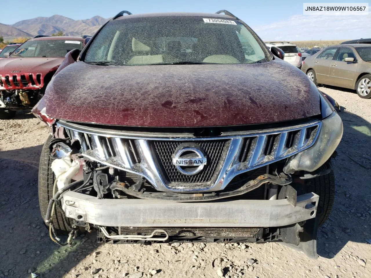 JN8AZ18W09W106567 2009 Nissan Murano S