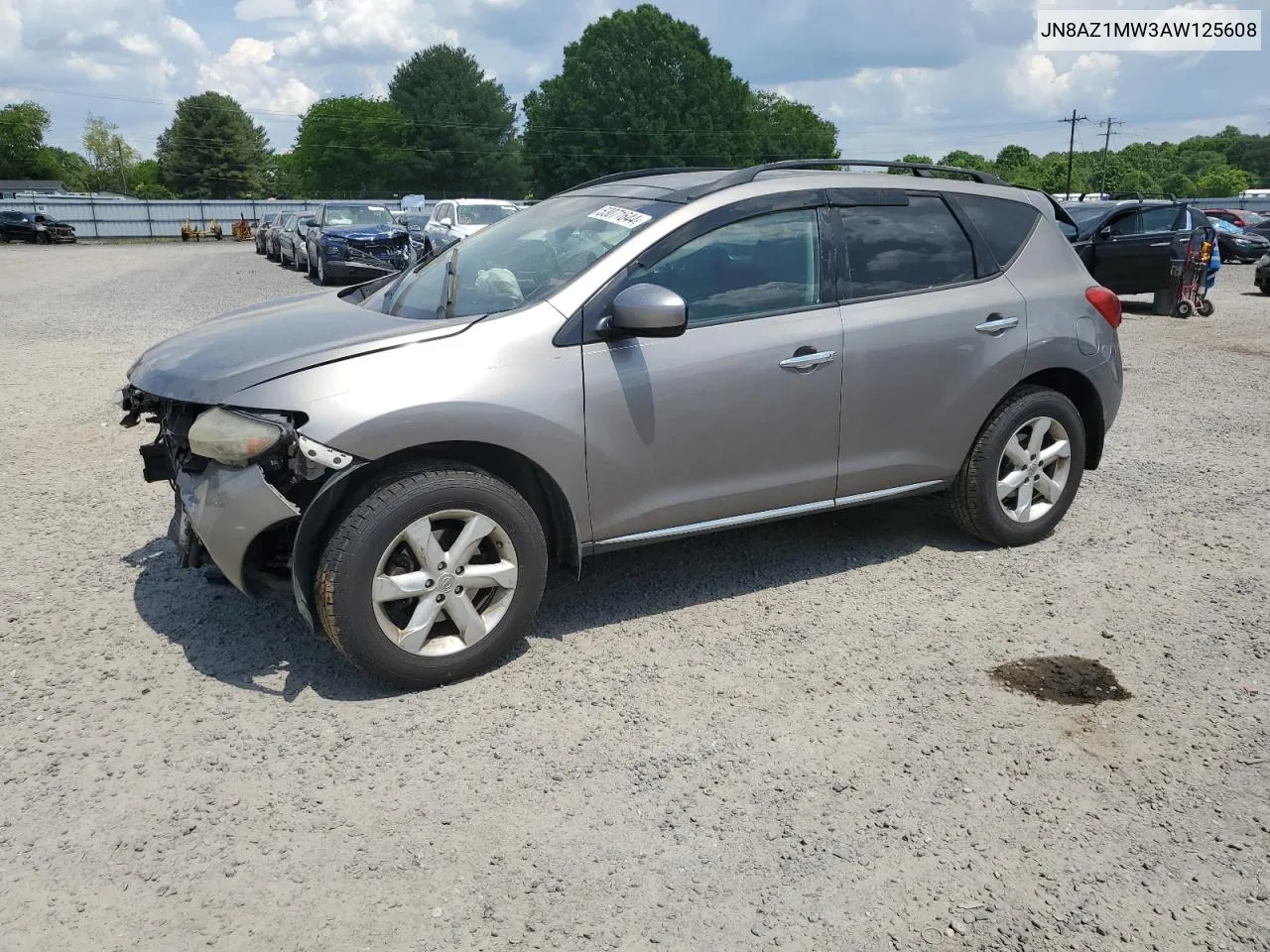 2010 Nissan Murano S VIN: JN8AZ1MW3AW125608 Lot: 53071644