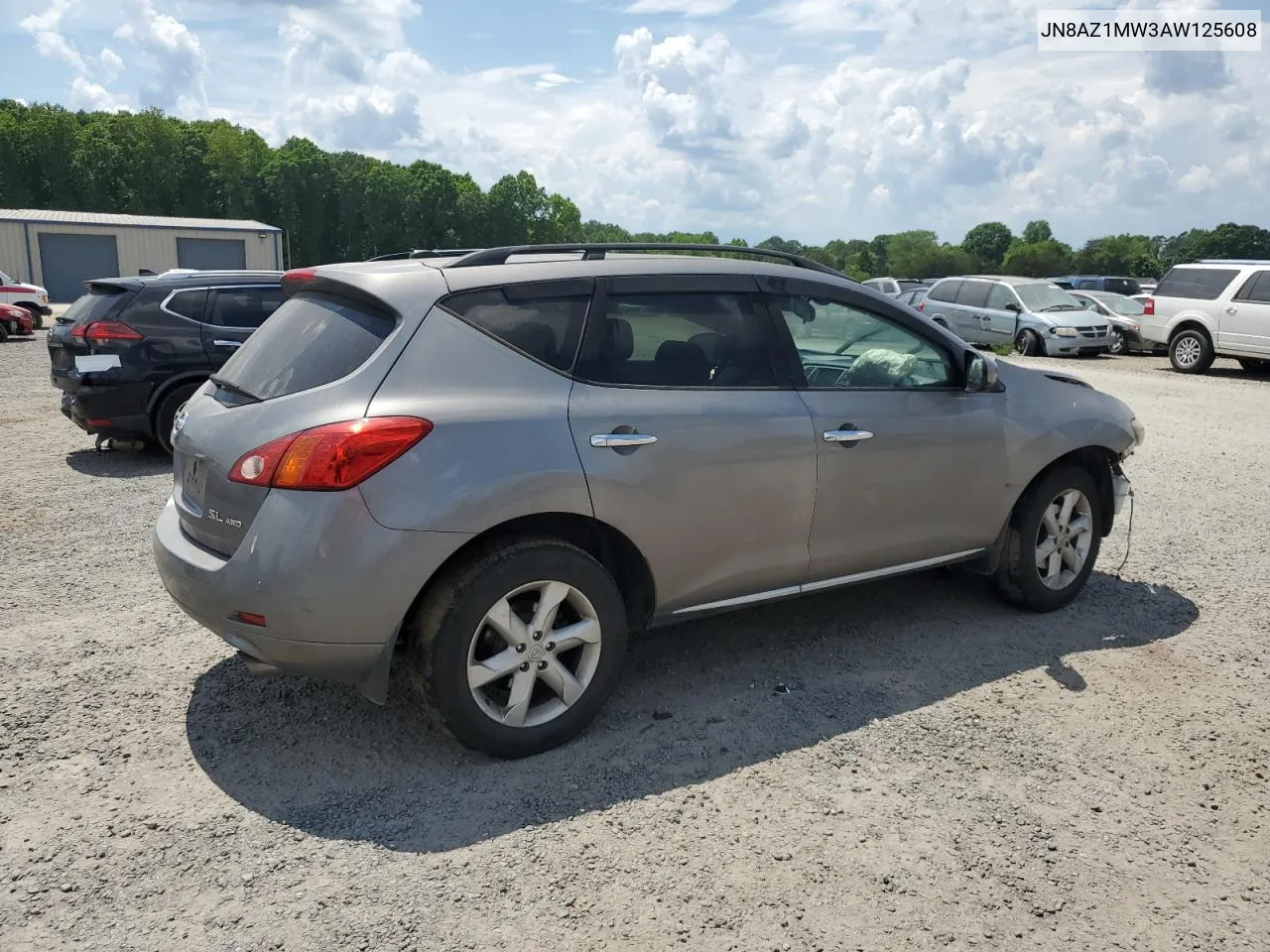 2010 Nissan Murano S VIN: JN8AZ1MW3AW125608 Lot: 53071644