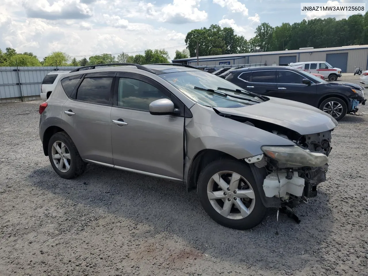 2010 Nissan Murano S VIN: JN8AZ1MW3AW125608 Lot: 53071644