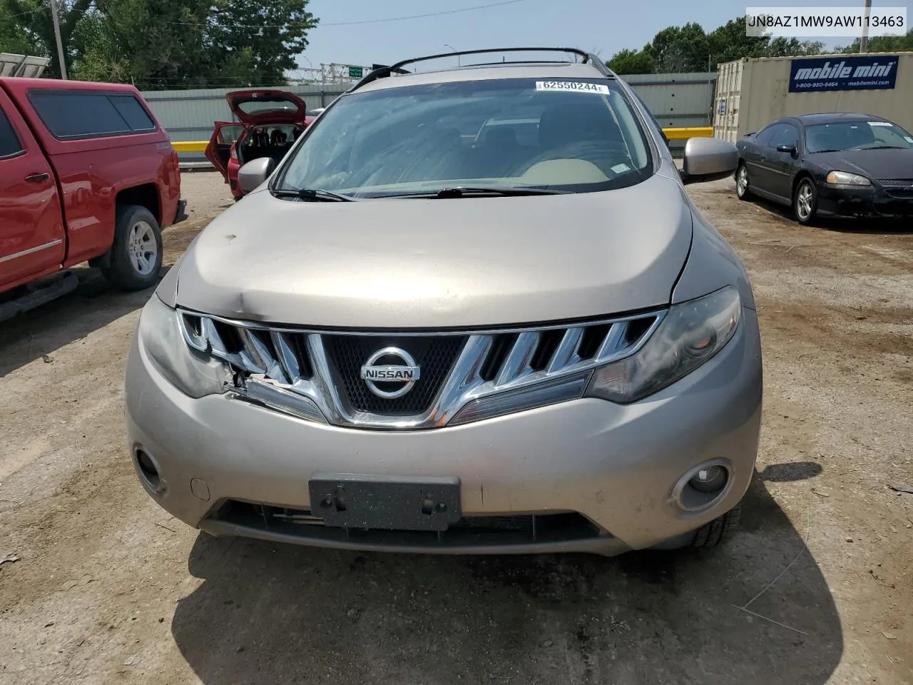 2010 Nissan Murano S VIN: JN8AZ1MW9AW113463 Lot: 62550244