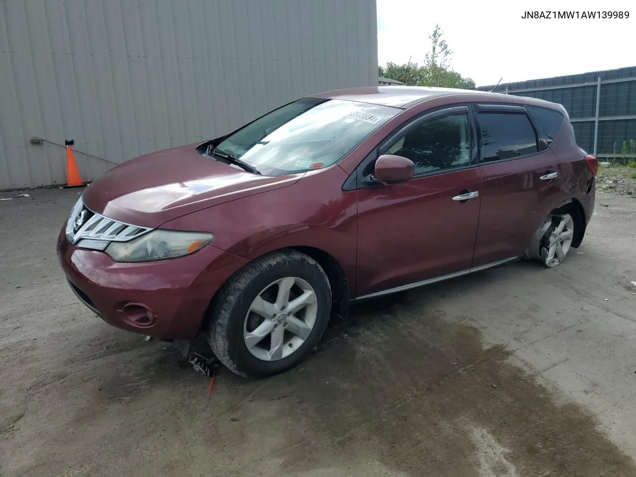 2010 Nissan Murano S VIN: JN8AZ1MW1AW139989 Lot: 63848094