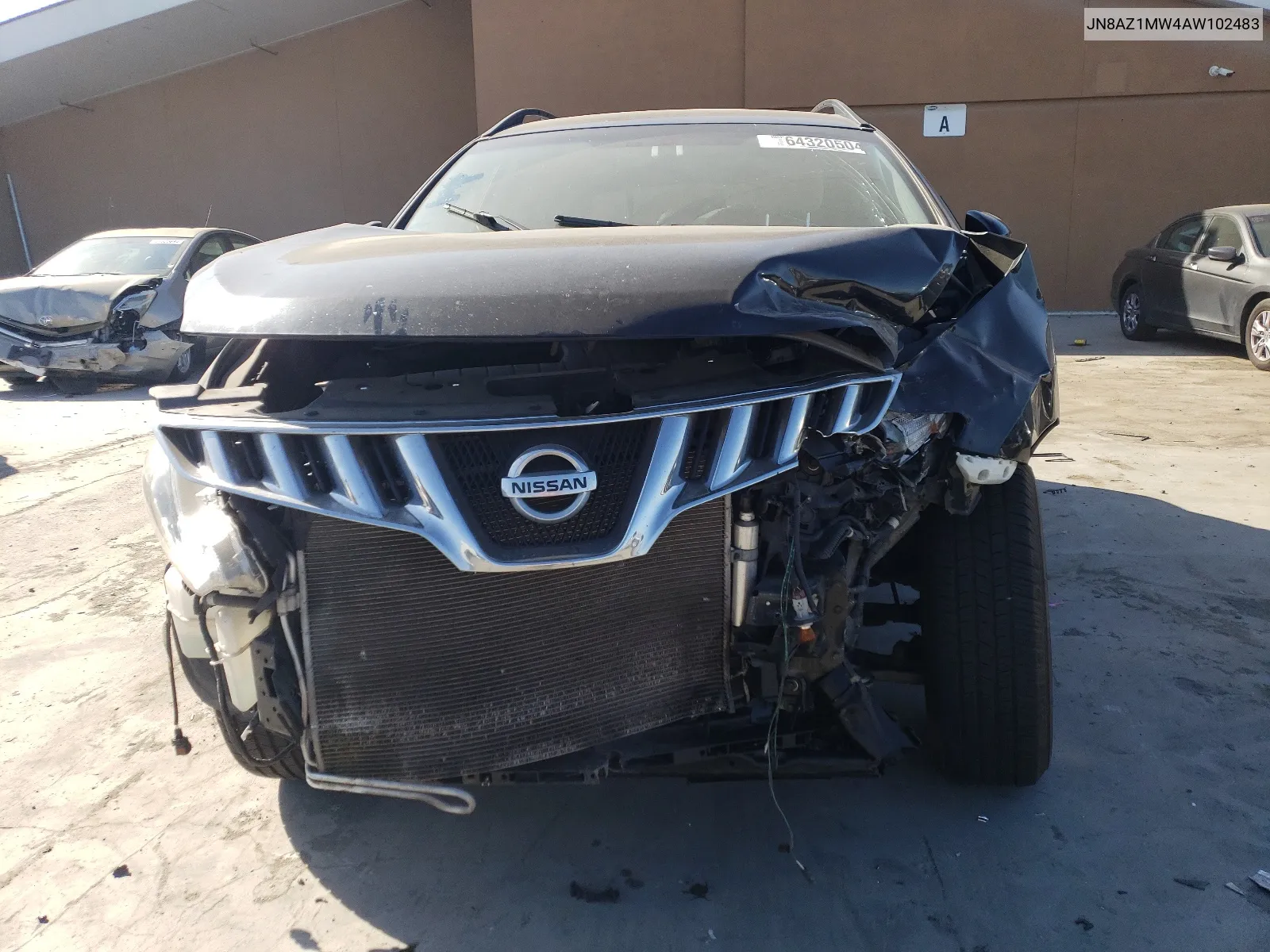 2010 Nissan Murano S VIN: JN8AZ1MW4AW102483 Lot: 64320504