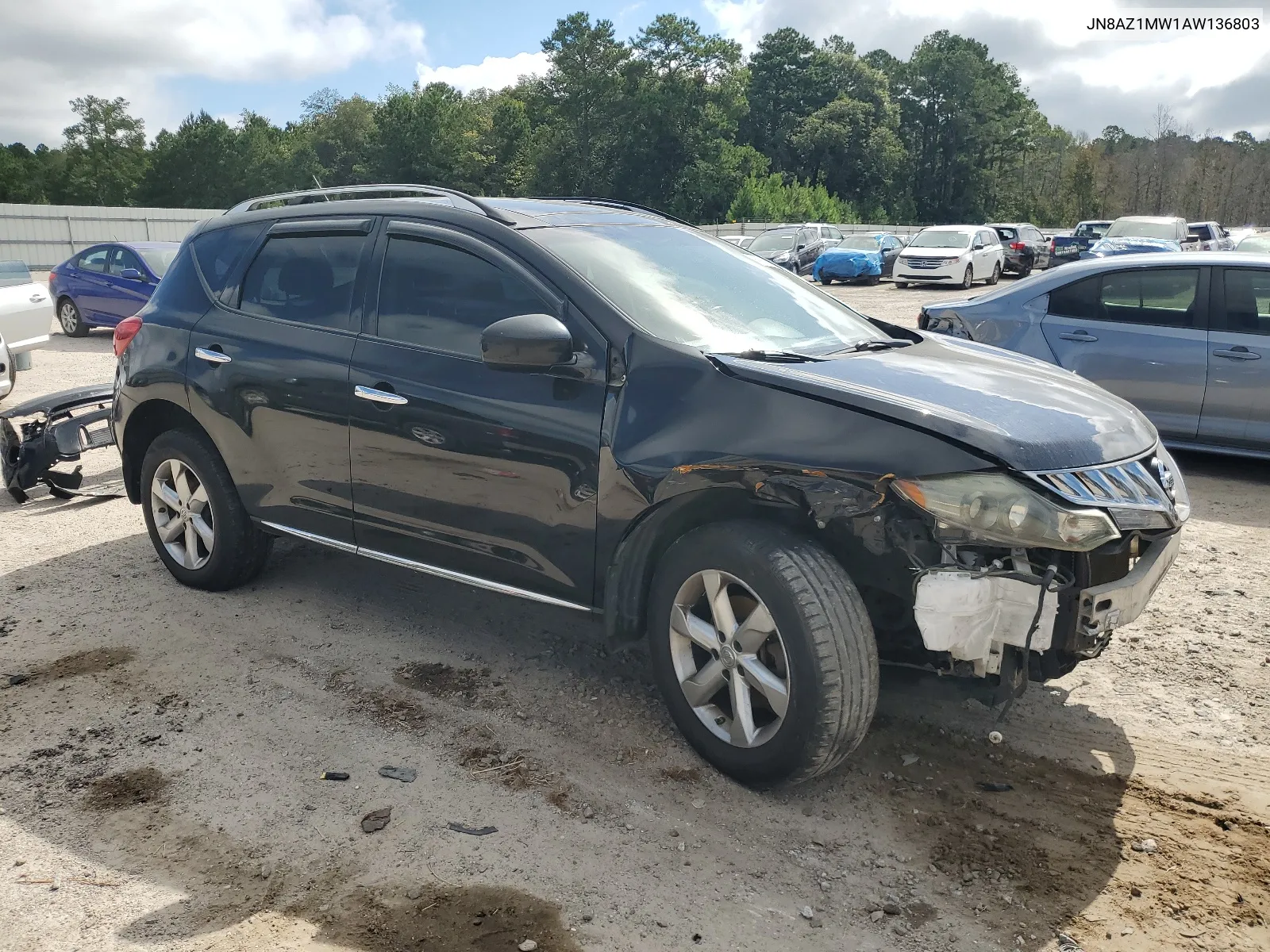 2010 Nissan Murano S VIN: JN8AZ1MW1AW136803 Lot: 68874284