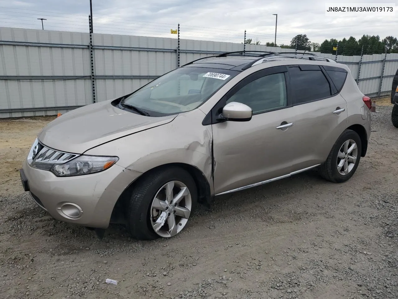 2010 Nissan Murano S VIN: JN8AZ1MU3AW019173 Lot: 70690744