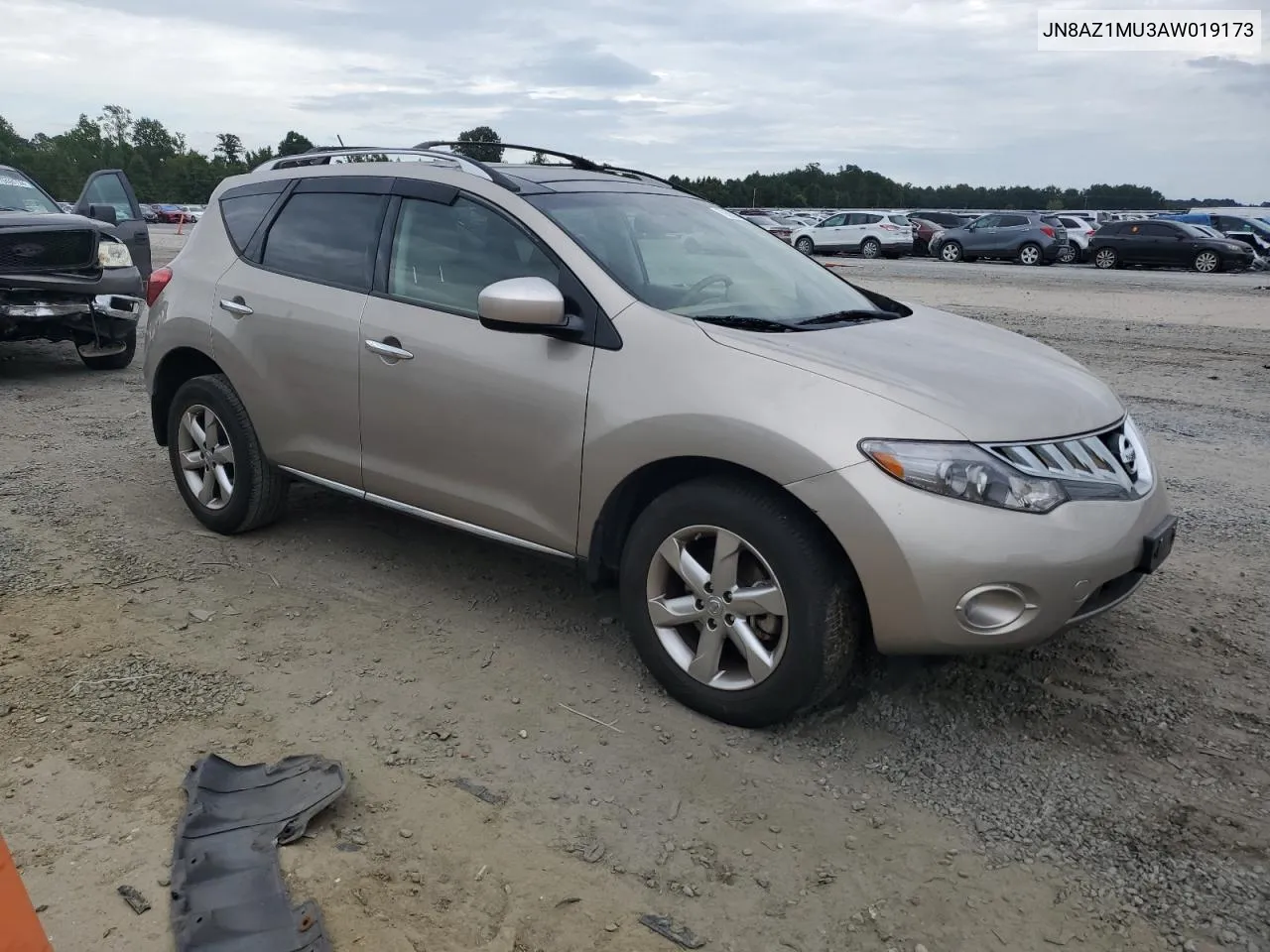 JN8AZ1MU3AW019173 2010 Nissan Murano S