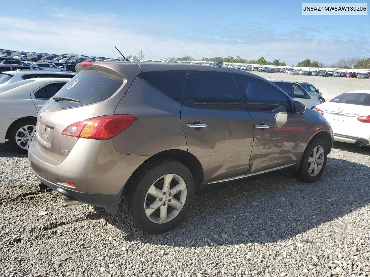 2010 Nissan Murano S VIN: JN8AZ1MW8AW130206 Lot: 71620184