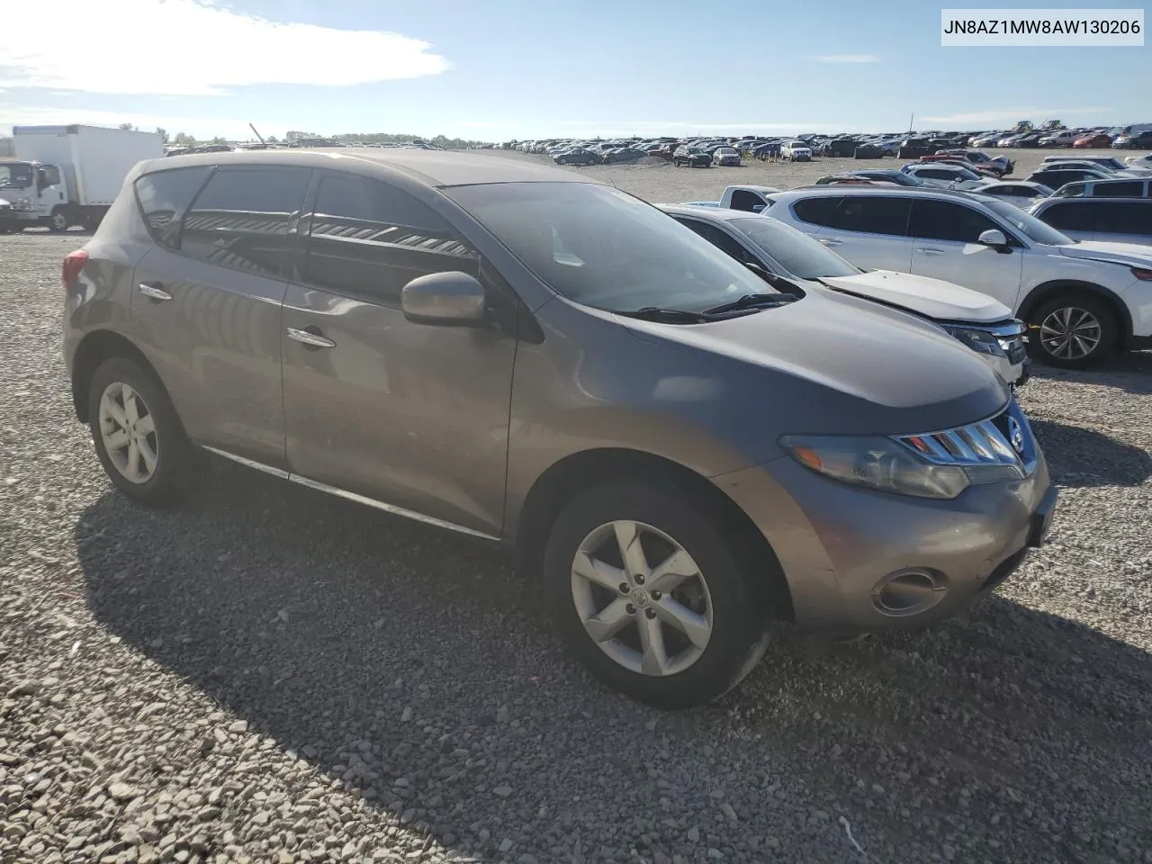 2010 Nissan Murano S VIN: JN8AZ1MW8AW130206 Lot: 71620184