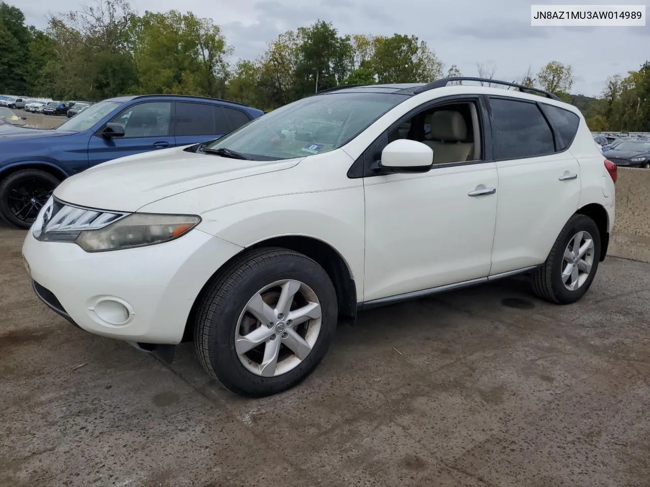 2010 Nissan Murano S VIN: JN8AZ1MU3AW014989 Lot: 72732704