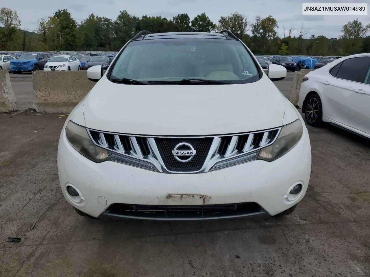 2010 Nissan Murano S VIN: JN8AZ1MU3AW014989 Lot: 72732704