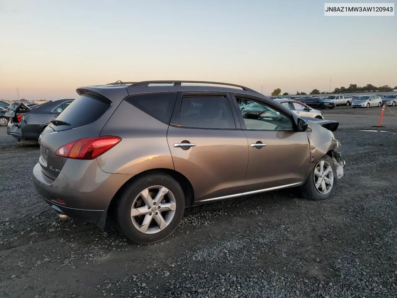 JN8AZ1MW3AW120943 2010 Nissan Murano S