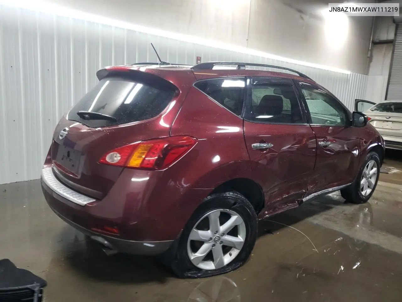 JN8AZ1MWXAW111219 2010 Nissan Murano S