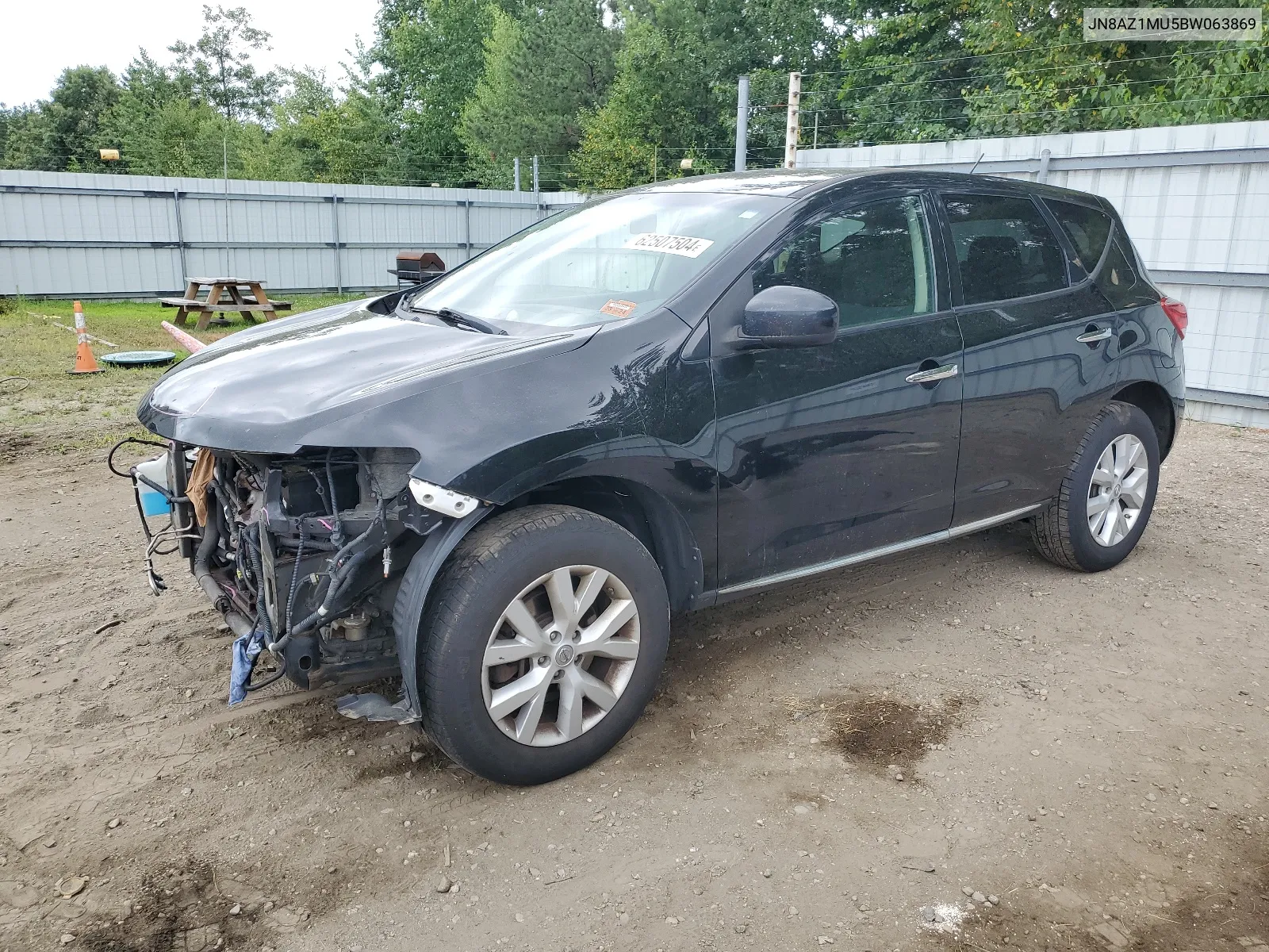 2011 Nissan Murano S VIN: JN8AZ1MU5BW063869 Lot: 62507504