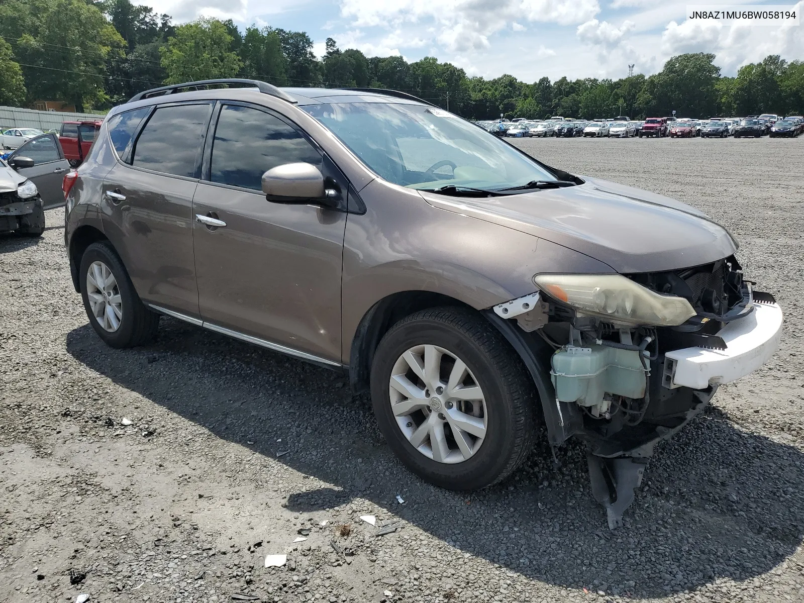 2011 Nissan Murano S VIN: JN8AZ1MU6BW058194 Lot: 63837364