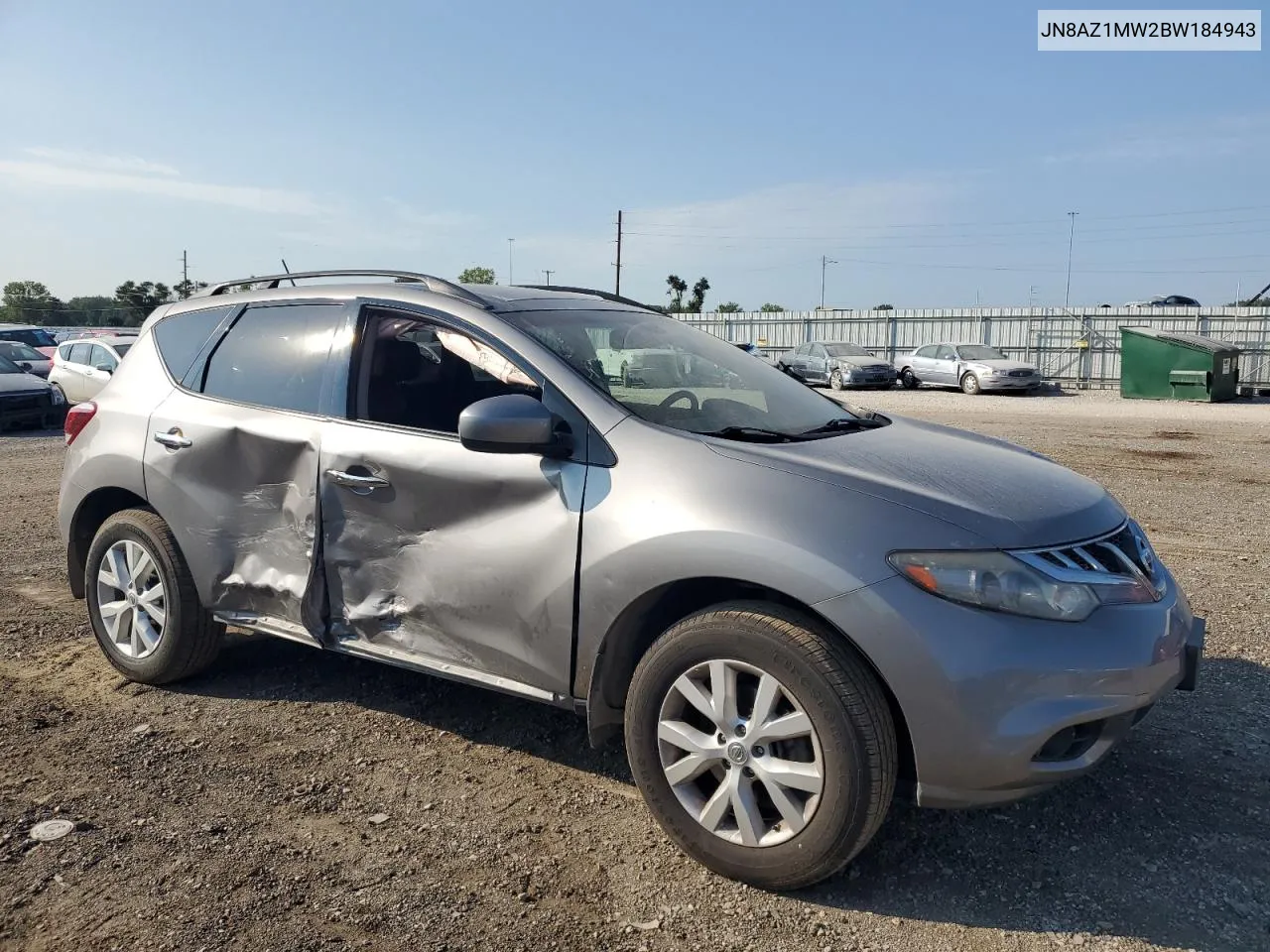 2011 Nissan Murano S VIN: JN8AZ1MW2BW184943 Lot: 69286184