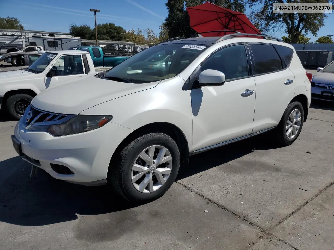 2011 Nissan Murano S VIN: JN8AZ1MU9BW062370 Lot: 70465664