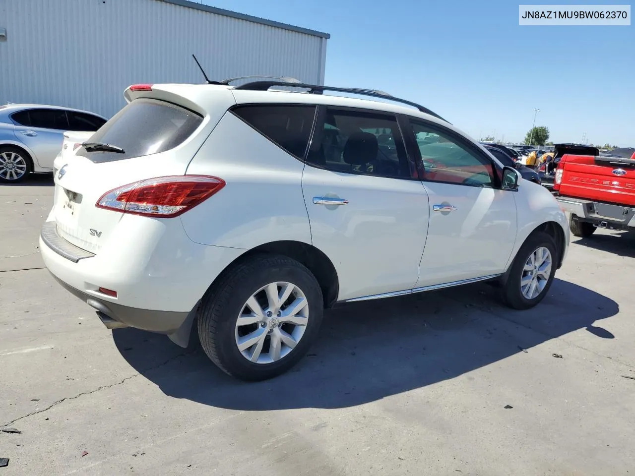 2011 Nissan Murano S VIN: JN8AZ1MU9BW062370 Lot: 70465664