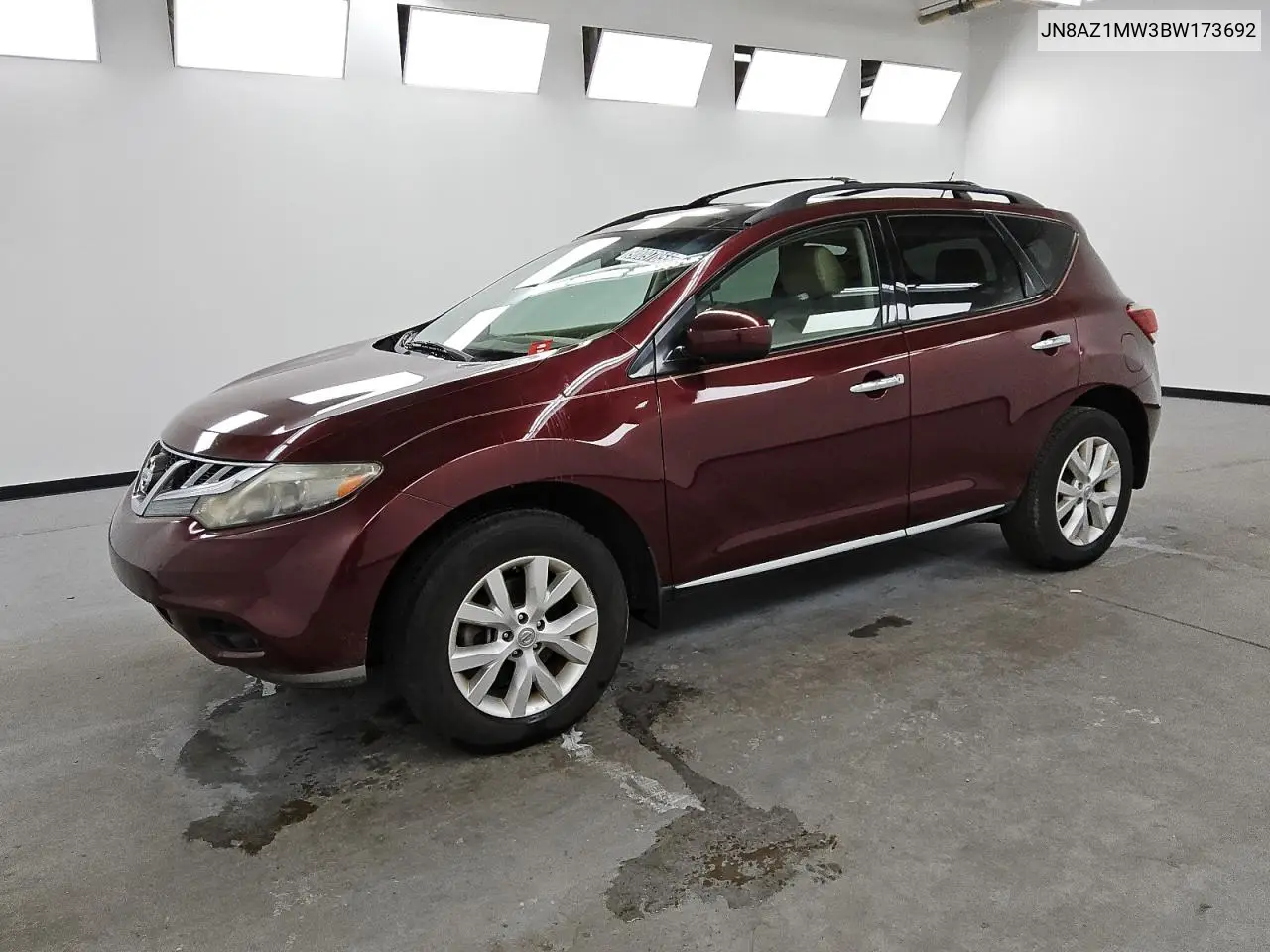 JN8AZ1MW3BW173692 2011 Nissan Murano S