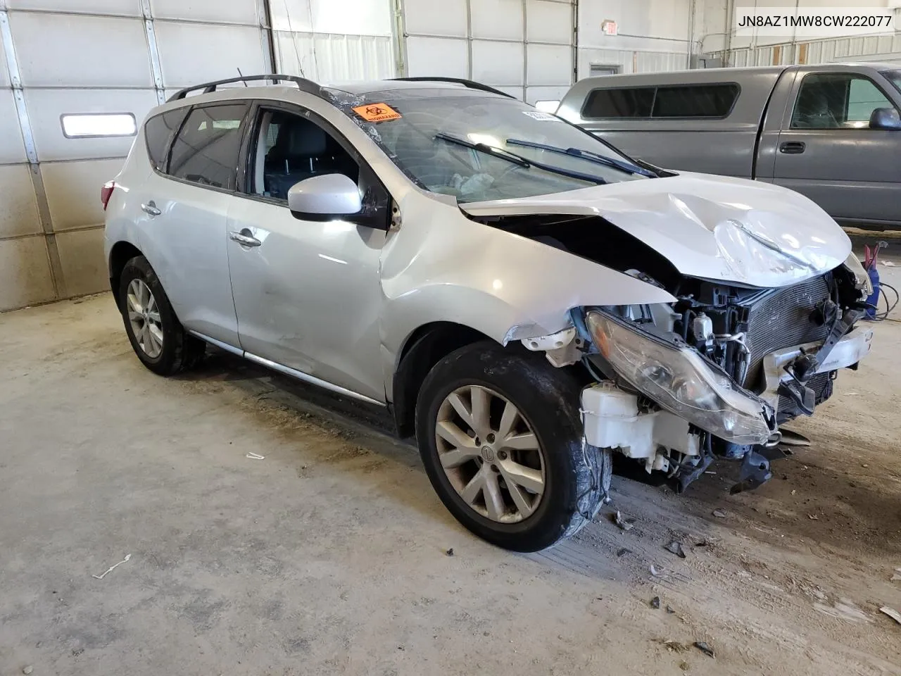 2012 Nissan Murano S VIN: JN8AZ1MW8CW222077 Lot: 58301444