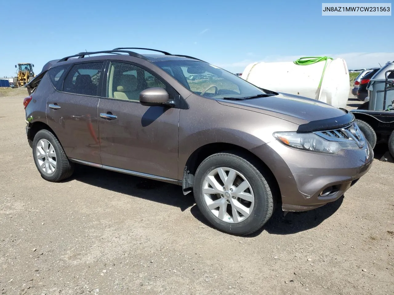 2012 Nissan Murano S VIN: JN8AZ1MW7CW231563 Lot: 63666343