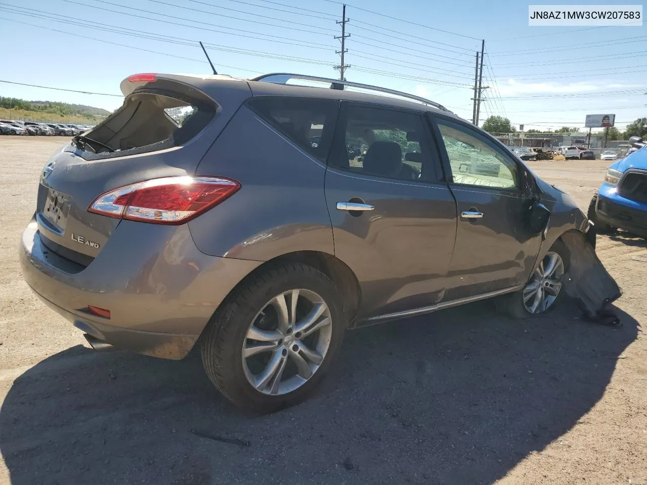 2012 Nissan Murano S VIN: JN8AZ1MW3CW207583 Lot: 65095014