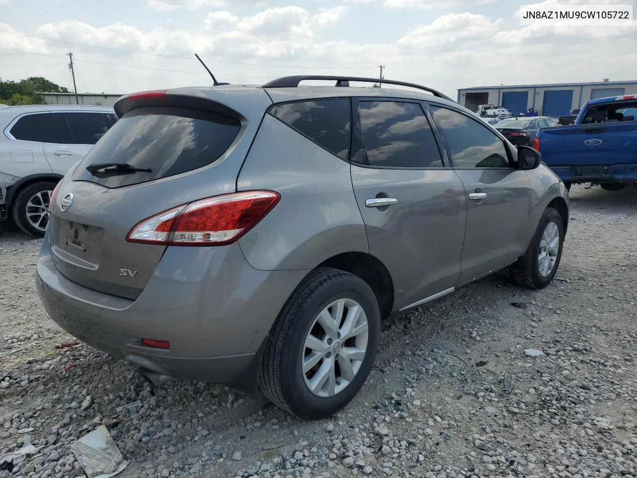 JN8AZ1MU9CW105722 2012 Nissan Murano S