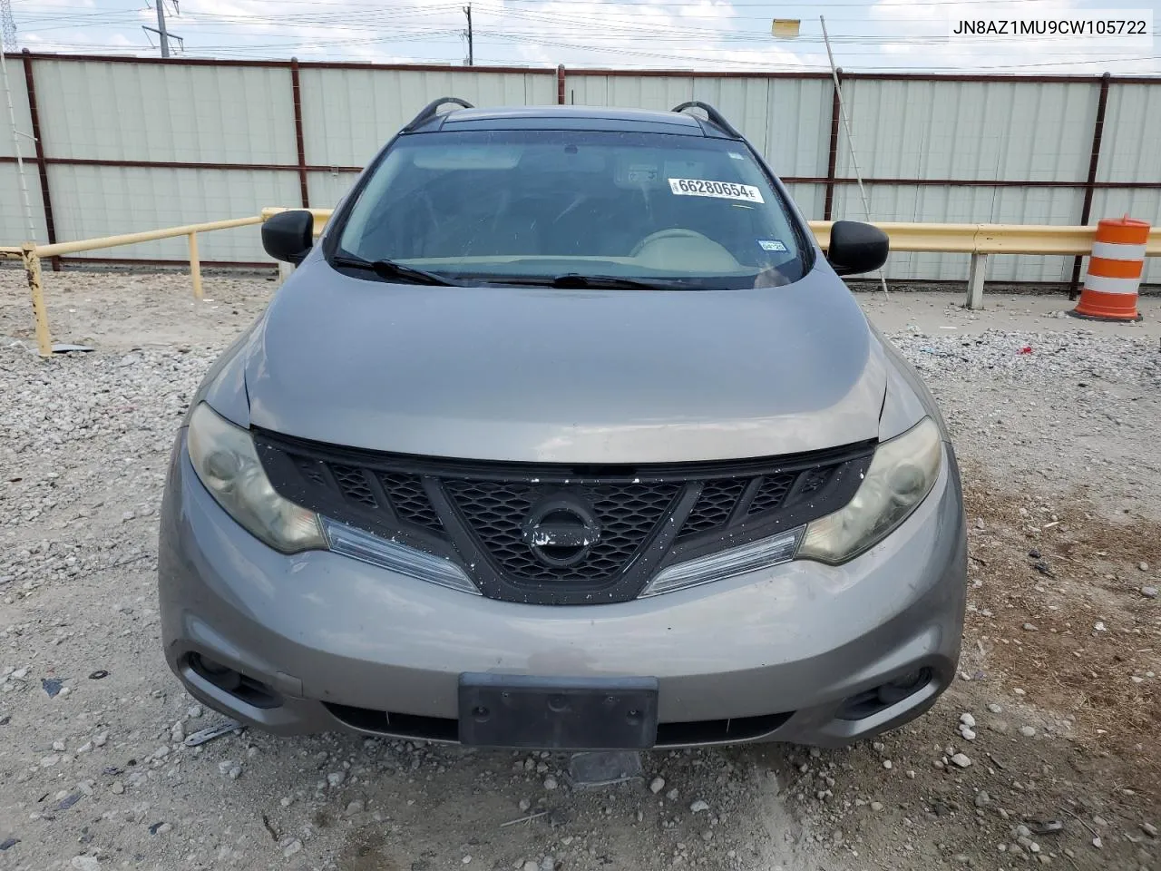 2012 Nissan Murano S VIN: JN8AZ1MU9CW105722 Lot: 66280654