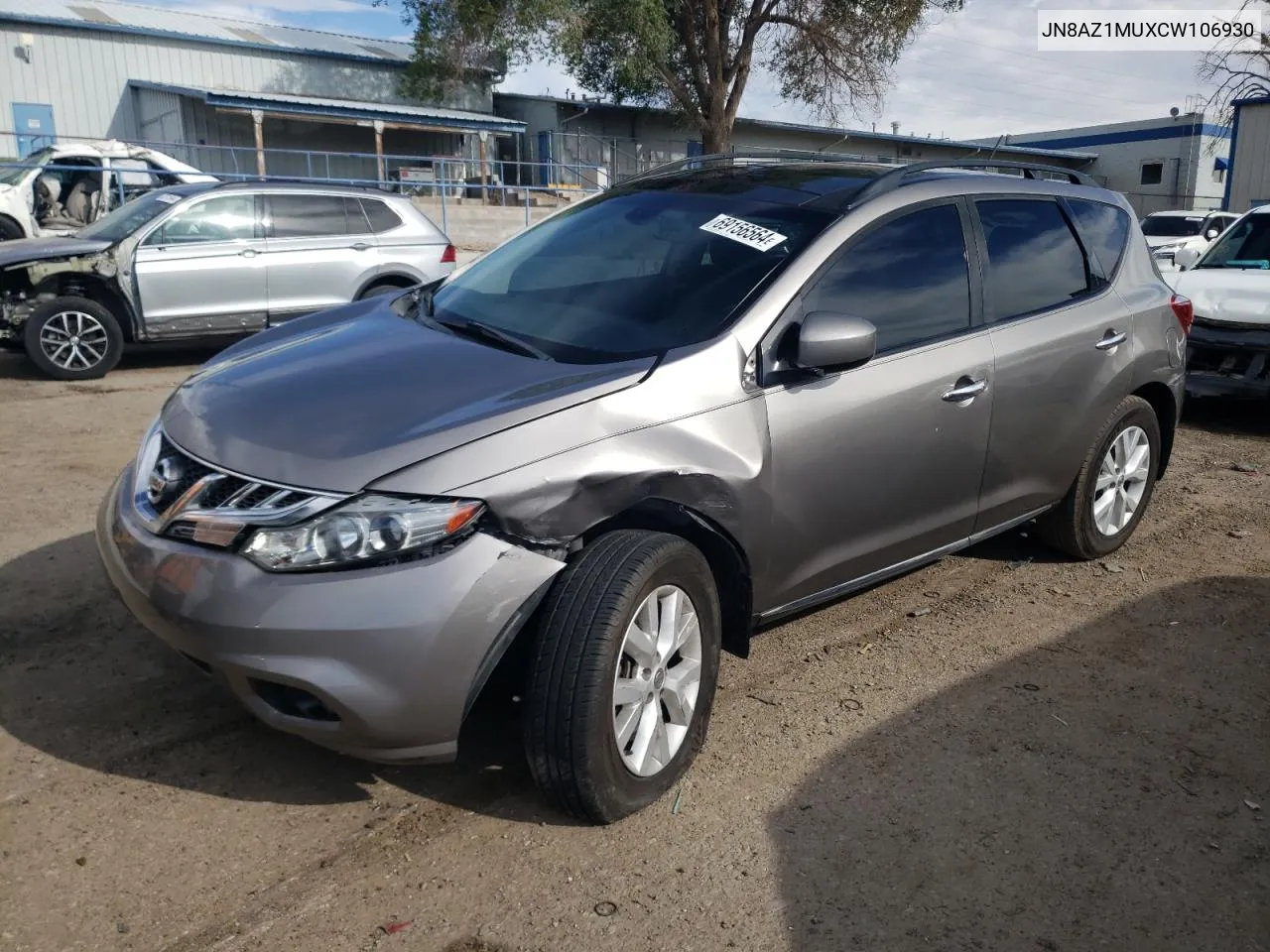 2012 Nissan Murano S VIN: JN8AZ1MUXCW106930 Lot: 69156564