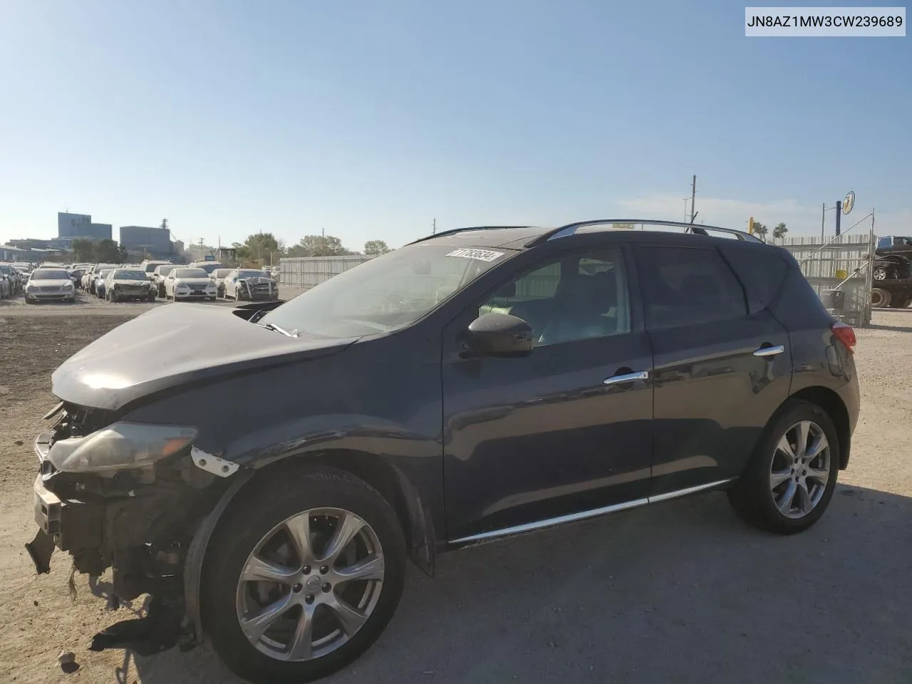 2012 Nissan Murano S VIN: JN8AZ1MW3CW239689 Lot: 71783634