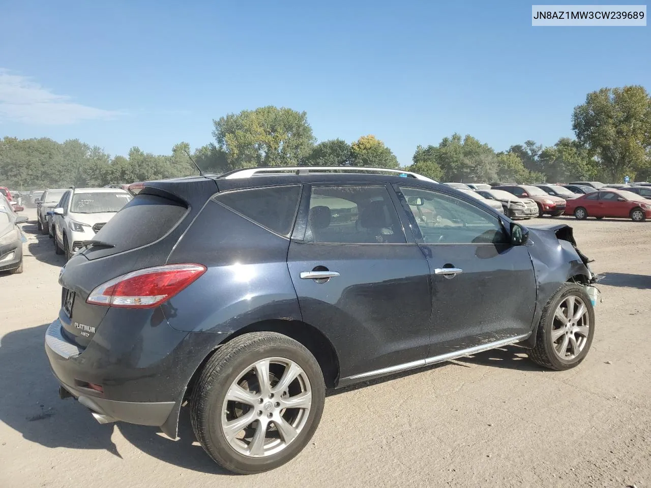 2012 Nissan Murano S VIN: JN8AZ1MW3CW239689 Lot: 71783634