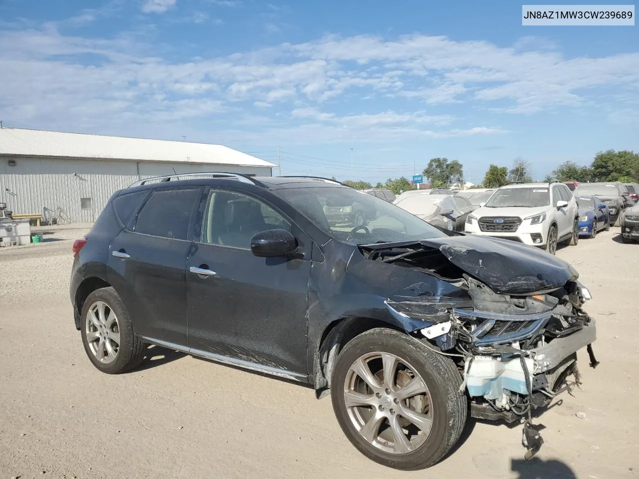 2012 Nissan Murano S VIN: JN8AZ1MW3CW239689 Lot: 71783634