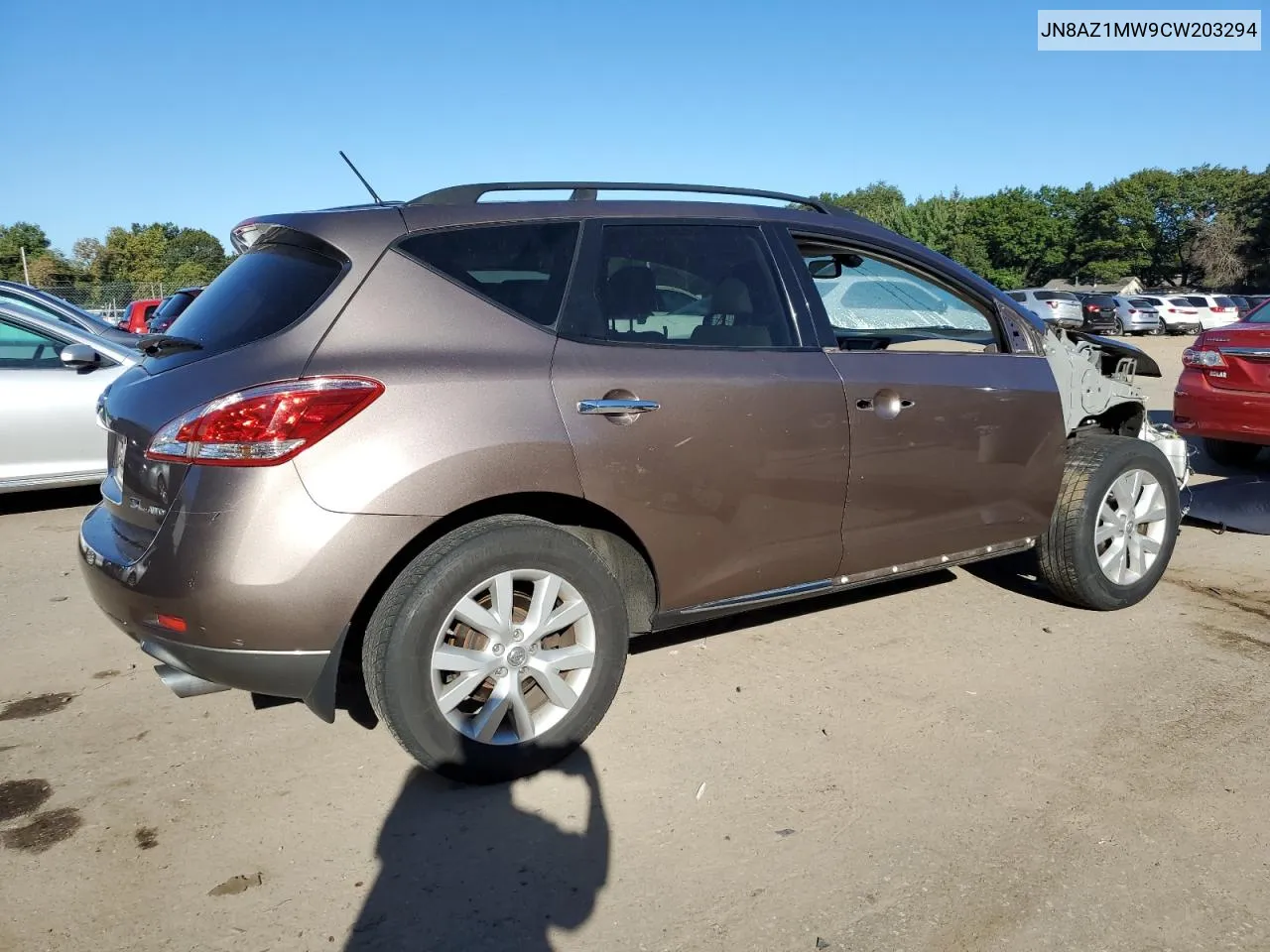 2012 Nissan Murano S VIN: JN8AZ1MW9CW203294 Lot: 72621744