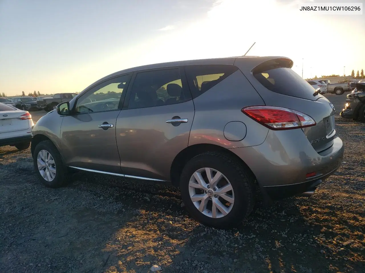JN8AZ1MU1CW106296 2012 Nissan Murano S