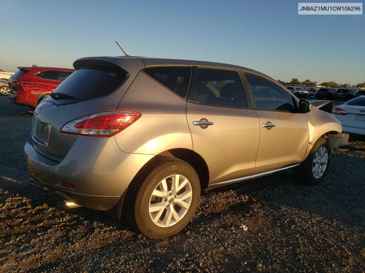 JN8AZ1MU1CW106296 2012 Nissan Murano S