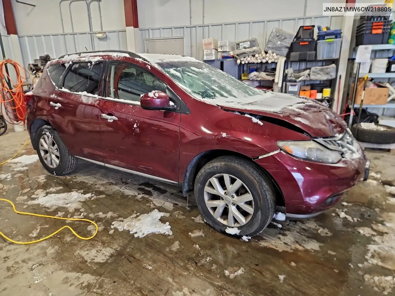 JN8AZ1MW6CW218805 2012 Nissan Murano S