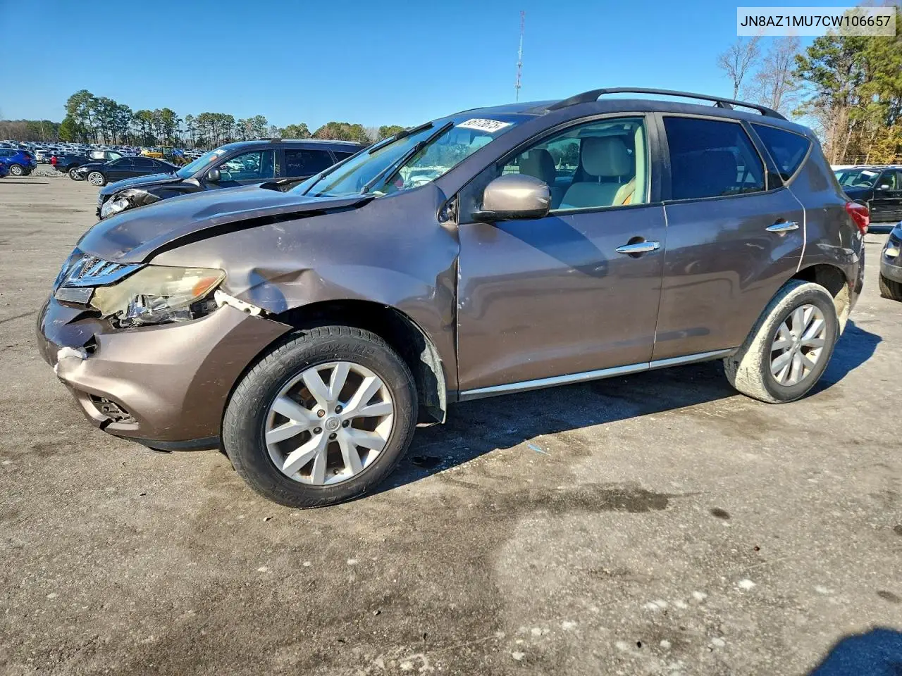 JN8AZ1MU7CW106657 2012 Nissan Murano S
