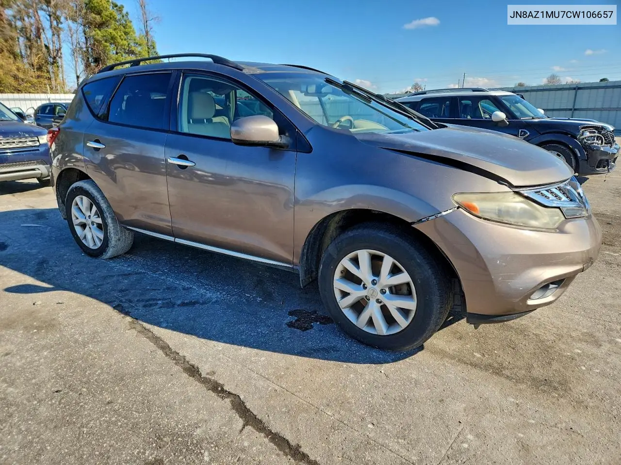 JN8AZ1MU7CW106657 2012 Nissan Murano S